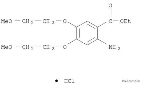 Molecular Structure of 183322-17-0 (2-Amino-4,5-bis(2-methoxyethoxy)benzoic acid ethyl ester hydrochloride)